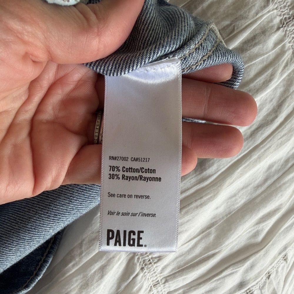 PAIGE Blue Denim Jean Jacket - Picture 8 of 8